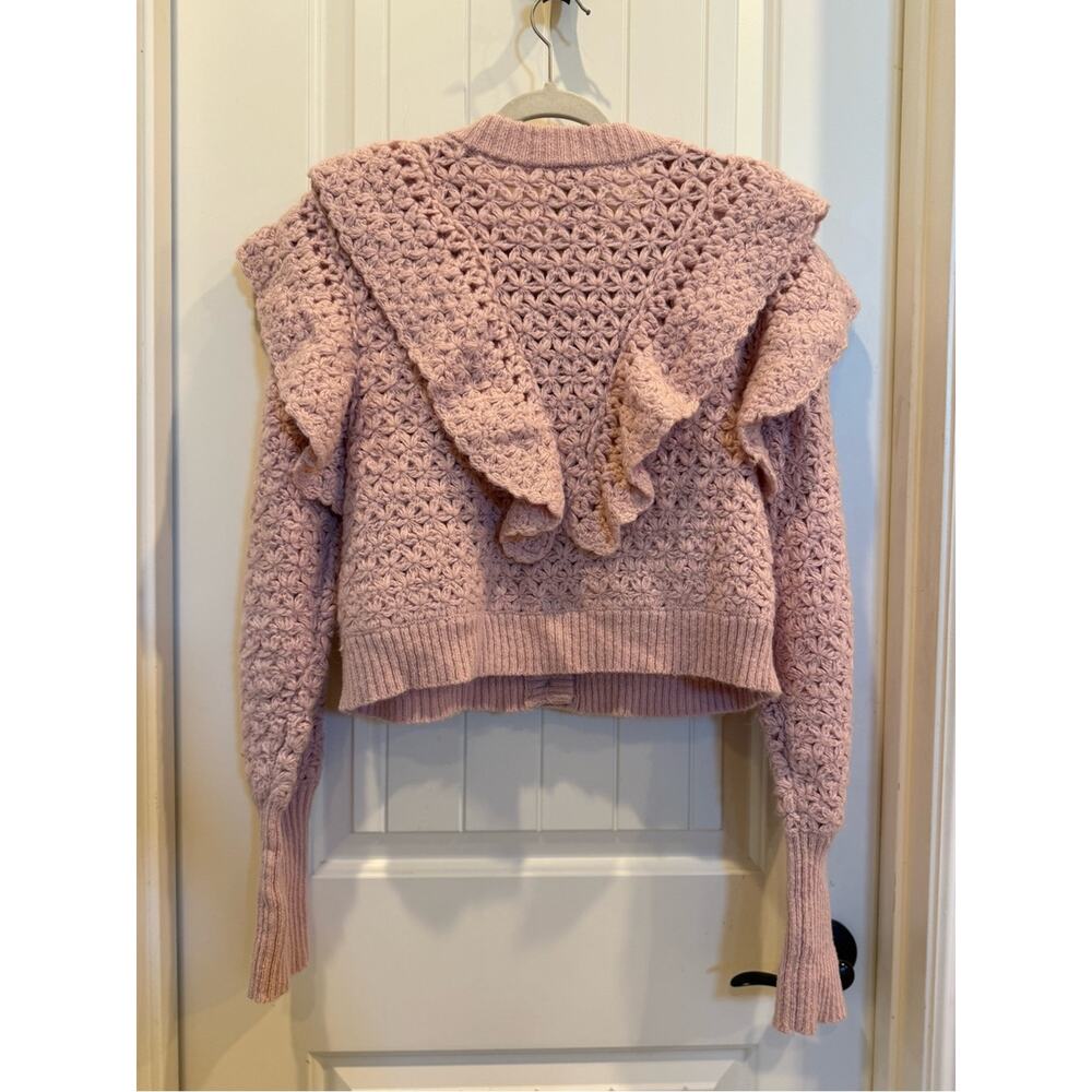 FARM Rio Ruffled Knit Cardigan Sweater - Picture 5 of 7